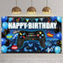 Blulu Video Game Happy Birthday Backdrop Game on Birthday Banner Level up Gaming Theme Party Background Photo Props for Party Wall Decorations Sup...