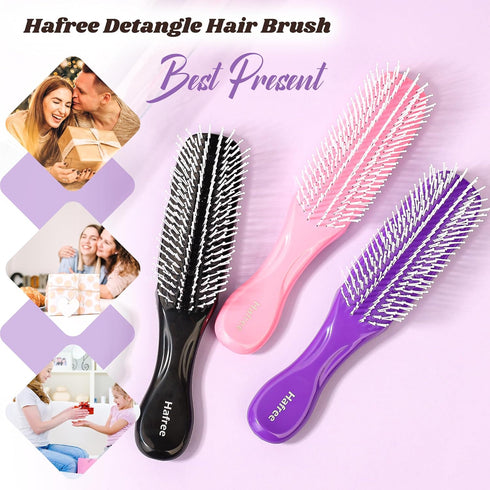 Hair Brush, Detangler Hair Brushes for Women, Men with Long, Curly, Thick Hair, Best Wet or Dry Detangling Travel Hairbrush, Hair Care Styling Too...
