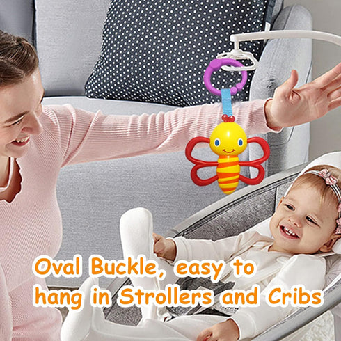 Baby Toys, Cartoon Animal Hanging Rattle Toys, Handbells Baby Rattles, Baby Bed Crib Car Seat Travel Stroller Toys for Infant, Best Birthday Gift ...