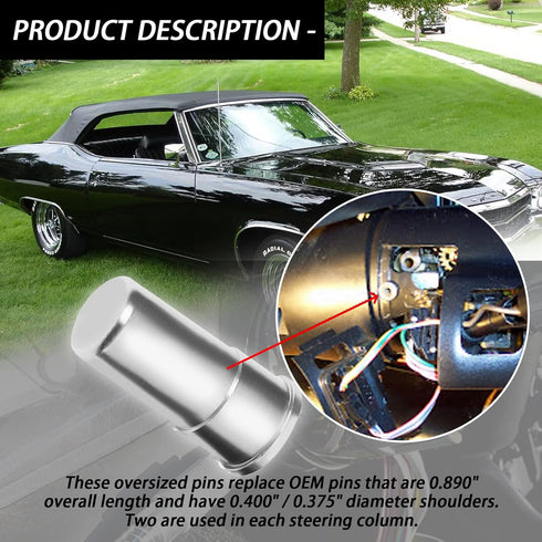 Oversized Steering Pins,Tilt Steering Column Compatible with 1969-1996 Cor-vettes 1967-2002 C-amaros and Others(Two are Used in Each Steering Colu...