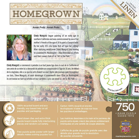 Masterpieces 750 Piece Jigsaw Puzzle for Adults and Family - Amish Frolic - 18"x24"...