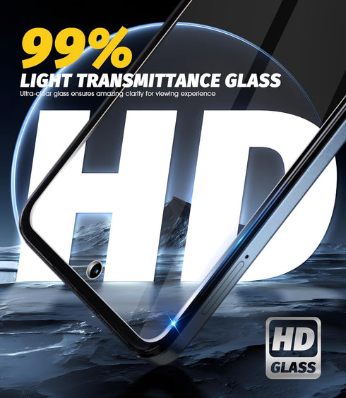 (3 Pack) Orzero Tempered Glass Screen Protector Compatible for Motorola Moto G Play 2024, Protector De Pantalla Precise Front Camera Cutouts HD...