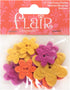 Favorite Findings Flair Felt Buttons, Brilliant Blooms, 17 Piece...