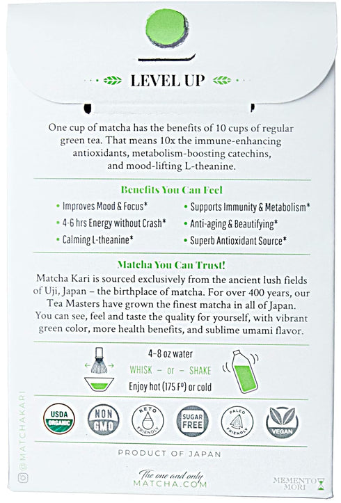 Matcha Green Tea Powder Single Serving Sticks, Dr. Weil's Ceremonial Organic Matcha Powder Singles Packets - Individual Matcha Tea Packets (12)...