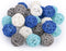 DomeStar 24PCS Blue Decorative Balls for Bowl Centerpiece, 2 Inch Rattan Balls Bowl Fillers Decor - Wicker Twig Orbs Spheres, Wedding Home Vase Ta...
