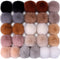 BQTQ 26 Pieces Faux Rabbit Fur Pom Pom Fluffy Pompom Balls with Elastic Loop for Hats Keychain Scarves Gloves Bags Accessories(13 Soft Colors, 2 P...