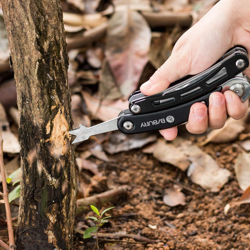 BIBURY Gardening Hand Pruners, 5 in 1 Multitools Folding Scissors 420 Stainless Steel Pruning Shears Bonsai Cutters for Tree Trimmers Secateurs,Ga...