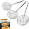 Stainless Steel Spider Strainer Skimmer Spoon For Frying and Cooking - Set of 3 Solid Wire Asian Strainer Ladle Pasta Strainer with Long Handle, P...