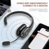 Bluetooth Headset, Trucker Bluetooth Headset with Microphone, 60 Hours Working Time Wireless on-Ear Headset for Computer Cell Phone Trucker Home O...