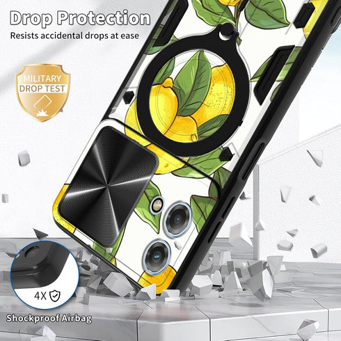 for Motorola Moto G Stylus 5G 2023 Case with Slide Camera Lens Cover & 360 Degree Rotate Ring Kickstand Hybrid Dual Layer Heavy Duty Protective Ph...