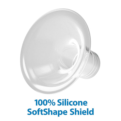 Dr. Brown's Softshape Silicone Shields, Flanges for Manual and Electric Breast Pumps, BPA Free, Size B (25mm), 2 Count...