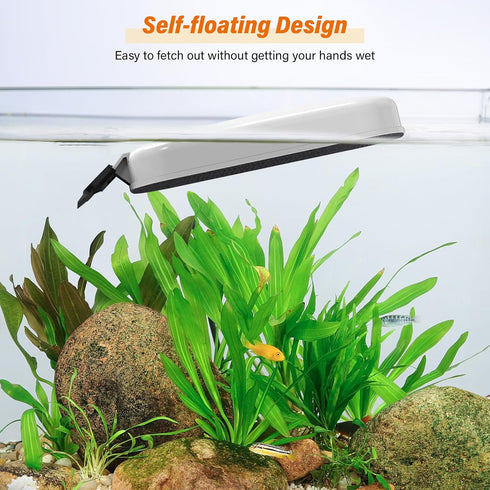 Mini Strong Magnetic Aquarium Fish Tank Glass Cleaner - Double Side Floating Aquarium Magnetic Brush, Algae Scrapers Cleaning Tools for 1/4 Inch T...
