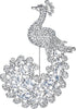 EVER FAITH Peacock Clear Austrian Crystal Bridal Brooch Pendant Silver-Tone...