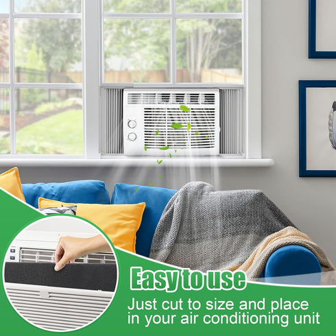 2 Pcs Window Air Conditioner Filters - 24 x 15 x 1/4 in Cut to Fit Foam Replacement Filters, Compatible with FRIEDRICH, GE, HEPA, Next Gen AC Wind...