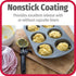 GoodCook Everyday Nonstick Steel Muffin Pan, 6 cup, Gray...