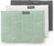 Brabantia x3 Microfiber Cleaning Pads (Dark Gray, Light Gray, Jade Green) Absorbent Spongy Hygenic Pads for Kitchen Washing, Drying, Counters, Mir...