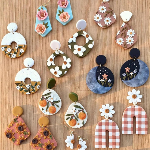 Polymer Clay Cutters 28 Pcs, Mini Flower Butterfly Leaf Clay Earring Cutters, Organic Shape Clay Cutters for Polymer Clay Jewelry...