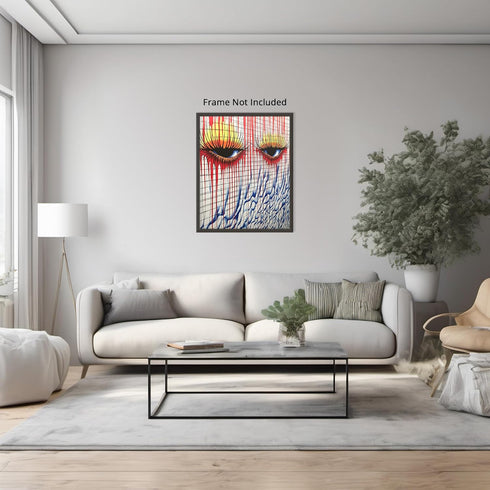 Posterizer 1 pcs-vibrant psychedelic abstract colorful art of eyes 2-Abstract & Modern Art-Fantasy & Fiction Art-Gift for Men Women Entrepreneur T...