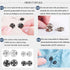 Fuman Forest 100 Sets Sew-on Snap Buttons Metal Snaps Fasteners Press Studs Buttons for Sewing, 8.5 mm,10 mm & 12mm,Black & Silver, (Fuman-034)...