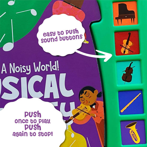 What A Noisy World! - Musical Journey - Sound Books for Toddlers - Musical Toys for Toddlers 3-5 - Musical Book for Toddlers with 6 Different Soun...