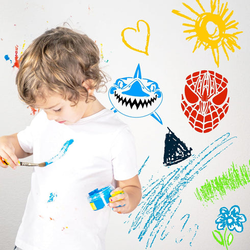 16 Pieces Face Drawing Stencils Mask Painting Templates DIY Stencils for Wood Wall Home Decorations Party Favor Supplies...