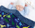 Super Soft Fleece Dinosaur Toddler Blanket with Dotted Backing, Multicolor Printed...