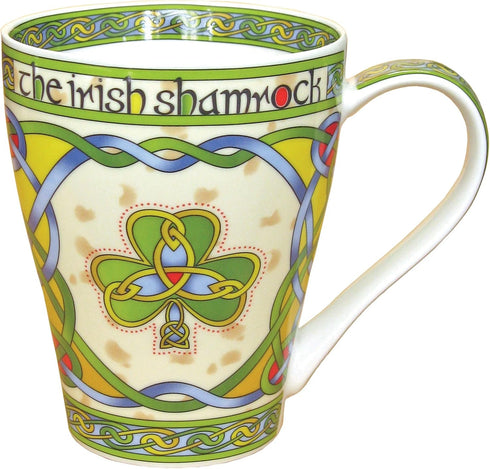 Royal Tara Irish Weave Bone China Mug Collection With Shamrock Ring Print...