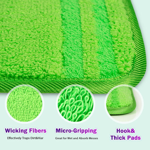 Orighty Reusable Mop Pads Compatible with Swiffer WetJet - Microfiber Pad Refill Machine Washable for Household Cleaning - Cleaning Floor Mop Head...