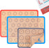 Silicone Baking Mat Macaron - Set of 3 (2 Half Sheet Liners and 1 Quarter Sheet), Non Stick Silicon Cookie Oven Liner For Macaroons, Bake Pans, Pi...