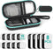 24 PCS Electrode Replacement Pads for TENS Unit & Portable Hard EVA Travel Case, Protective TENS & Accessories Carrying Case, Durable Shockproof &...