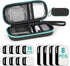 24 PCS Electrode Replacement Pads for TENS Unit & Portable Hard EVA Travel Case, Protective TENS & Accessories Carrying Case, Durable Shockproof &...