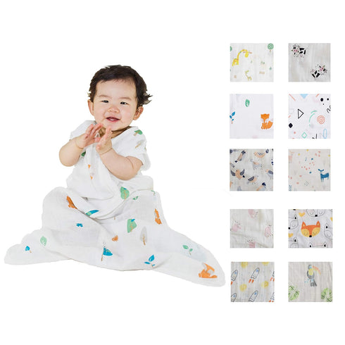 Muslin Cotton Toddler Sleeping Sack Bag, 0.5 Tog baby Lightweight Wearable Blanket for boy and girl (XL, Forest)...