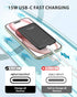 TG90° Power Bank Portable Phone Charger, 5000mAh Lightweight Battery Pack with Built-in AC Wall Plug and Cables, Ultra Mini Battery Charger Compat...