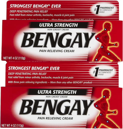 Bengay Ultra Stength Pain Relieving Cream, Non-Greasy-Ultra Strength, 2 pk...