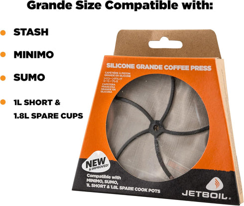 Jetboil Silicone French Press Coffee Maker Camping and Backpacking Stoves,1000 milliliters Grande...