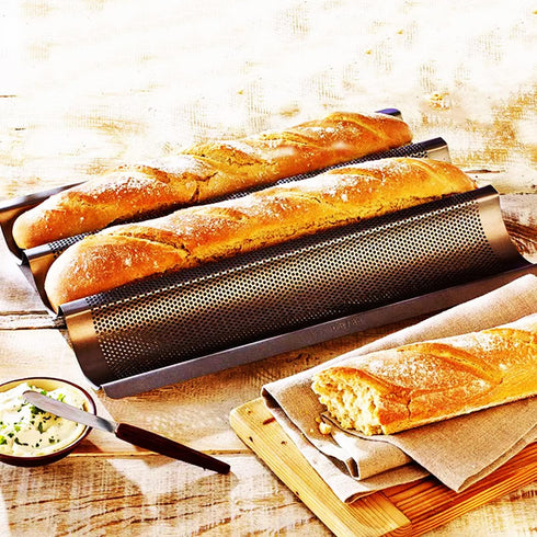 Baguette Tray Non- Stick French Bread Pan Carbon Steel...