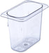 Carlisle FoodService Products 3068807 Plastic Food Pan, 1/9 Size, 6 Inches Deep, Clear...