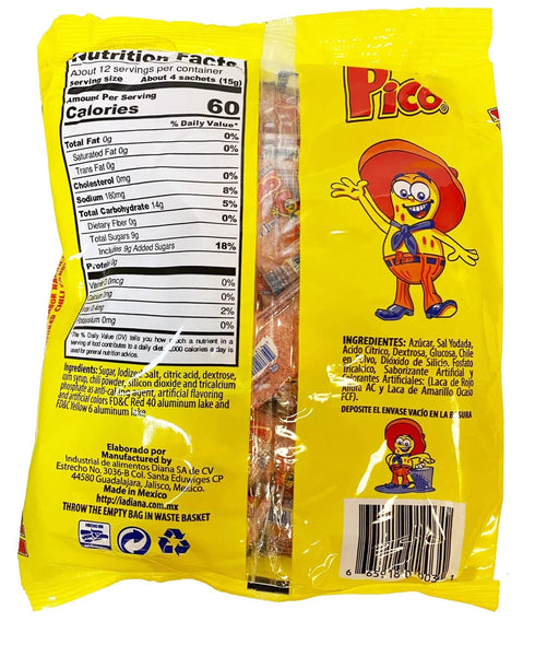 Pico Mediano, The Original Orange Flavor Hot Candy Powder, 50-Count...
