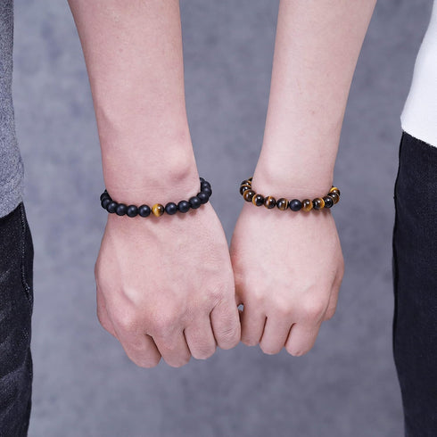 COAI Long Distance Onyx Stone Matching Couples Bracelets...
