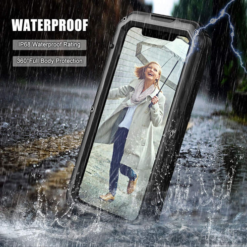 Mitywah Waterproof Case for iPhone 11, Heavy Duty Durable Metal Full Body Protective Case Built-in Screen Protection Waterproof Shockproof Dustpro...