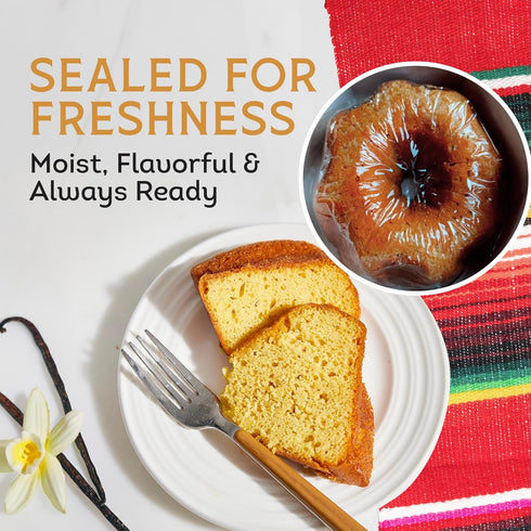 TORTUGA Caribbean Mexican Vanilla Rum Cake - 4 oz Caribbean Rum Cake - The Perfect Premium Gourmet Gift for Stocking Stuffers, Gift Baskets, and C...