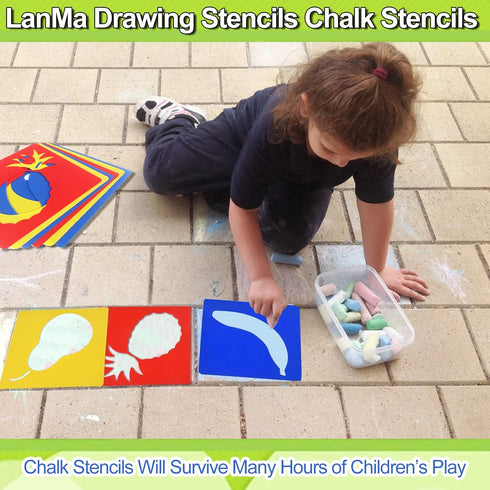LanMa Drawing Stencils for Kids, 48 Pieces Plastic Drawing Painting Stencil Templates for Kids Crafts School Art Projects...