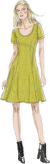Vogue Patterns Misses' Knit Fit and Flare Dresses Sewing Pattern, 14-16-18-20-22, Red...