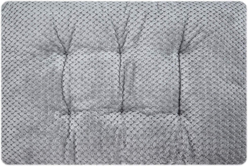 WONDER MIRACLE Fuzzy Deluxe Pet Beds, Super Plush Dog or Cat Beds Ideal for Dog Crates, Machine Wash & Dryer Friendly (15" x 23", S-Grey)...