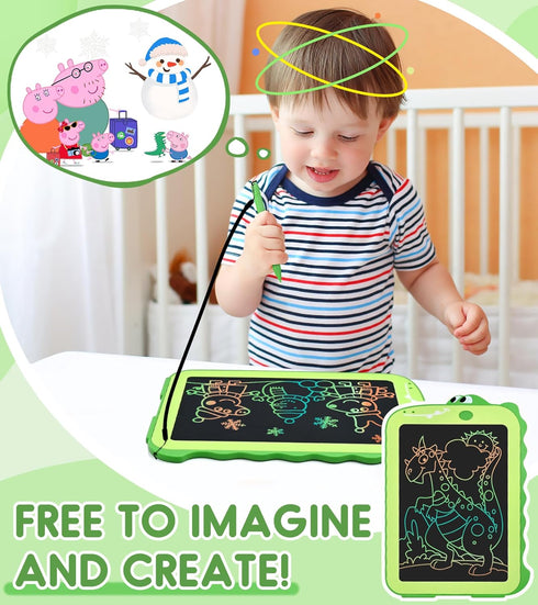 AiTuiTui LCD Writing Tablet Kids Toys for Girls Boys Age 2-3 Gift Ideas, Dinosaur Colorful Doodle Board Educational Learning Toys for Children 3 4...