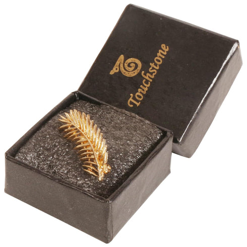 NEW! Touchstone Indian Bollywood Fashion Handcrafted Pretty Leaf Inspired Fabulous Designer Jewelry Brooch Hair Accessory In Gold Tone For Women....