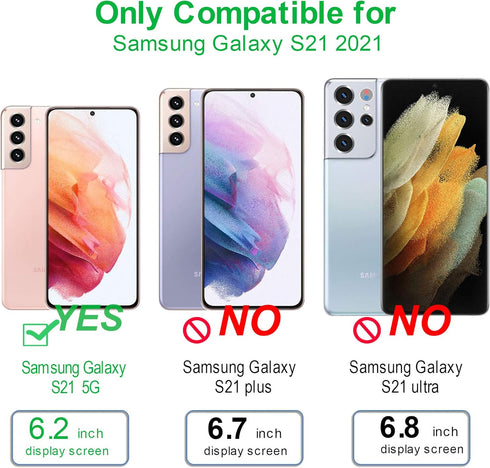 Arae Screen Protector for Samsung Galaxy S21, HD Tempered Glass Anti Scratch Work with Most Case, 6.2 inch, 3 Pack...