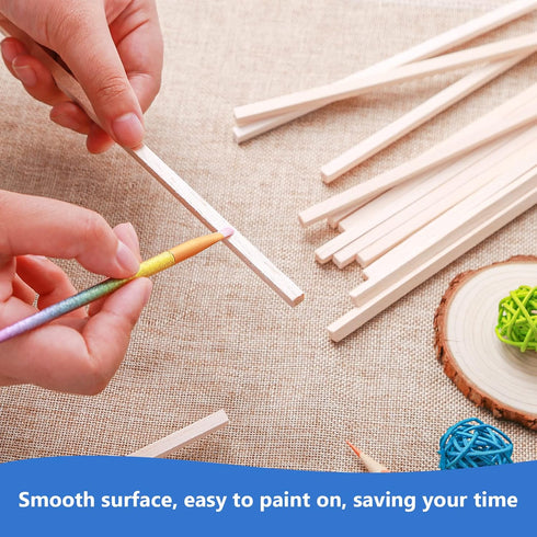 280 Pieces Balsa Wood Sticks 1/8 x 1/8 x 12 Inch Hardwood Square Dowels Balsa Wood Strips Square Wooden Dowel Rods Unfinished Wood Sticks for Craf...
