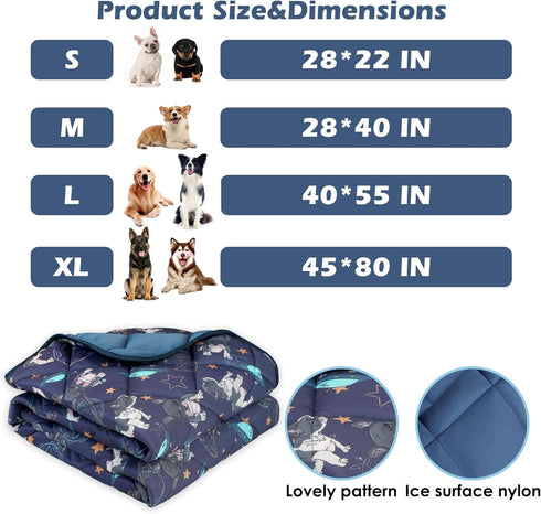 Premium Cooling Mat for Large Dogs - Washable Dog Cooling Throw Blanket?Durable Self Cooling Pet Mat for Cat, Soft Cooling Summer Blanket for Hot ...