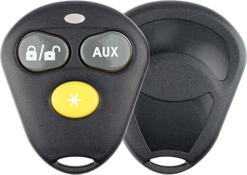 KeylessOption Keyless Entry Remote Control Starter Car Key Fob Case Shell Outer Cover 2 Button Pads for Viper Aftermarket Alarm...
